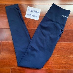alphalete tuxedo blue amplify leggings